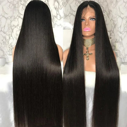 30 32 Inch Human Hair Wig Straight Lace Front Wigs Straight Human Hair Wigs For Women Brazilian Frontal Wig Pre Plucked